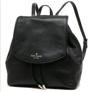 Kate Spade Mulberry Street Black Leather Backpack